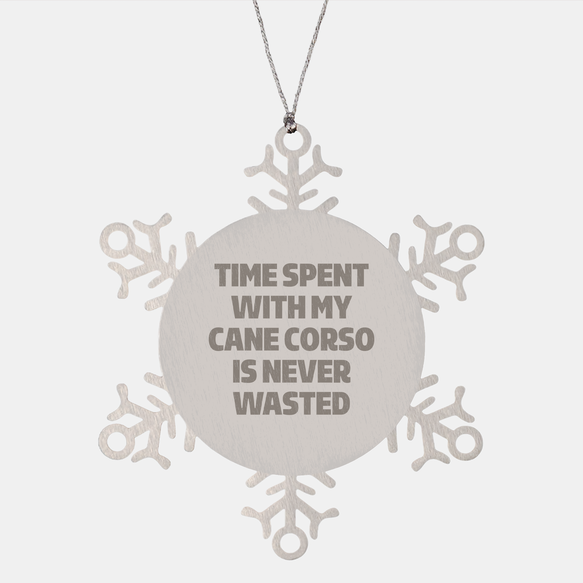 Cute Cane Corso Dog Snowflake Ornament Gifts from Men to Family for Christmas Unique Presents