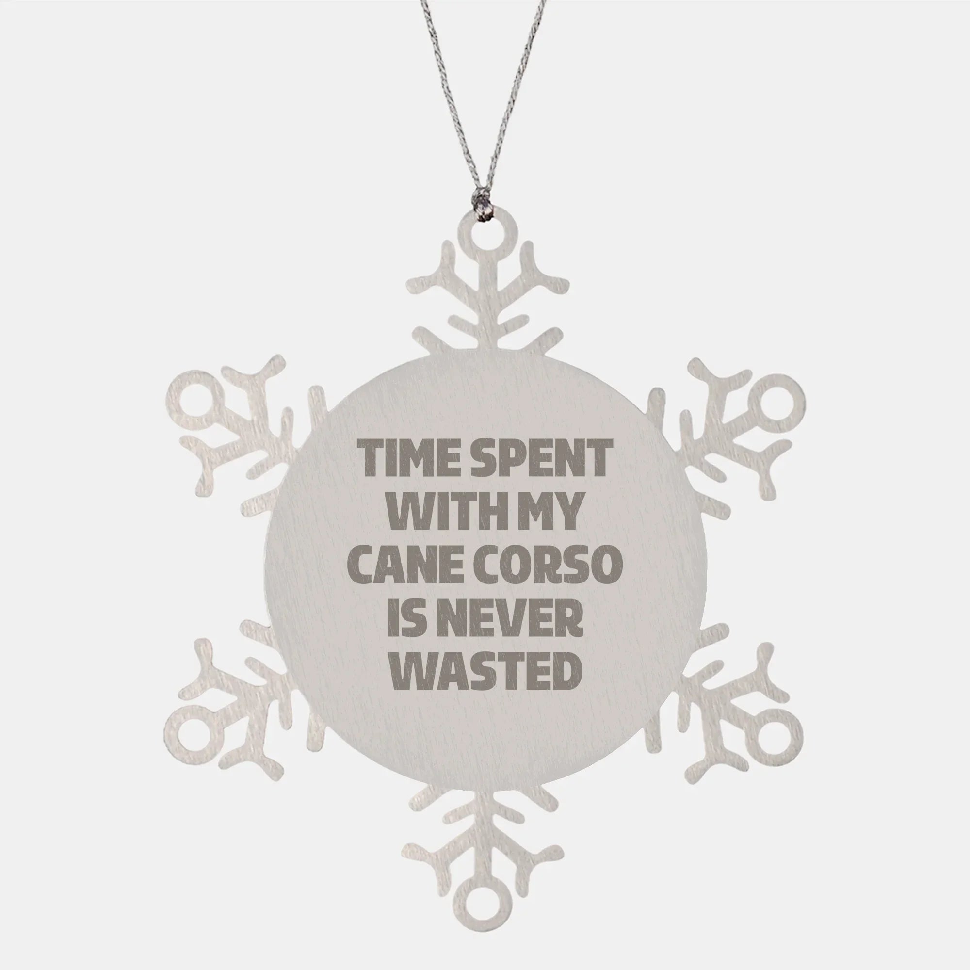 Cute Cane Corso Dog Snowflake Ornament Gifts from Men to Family for Christmas Unique Presents