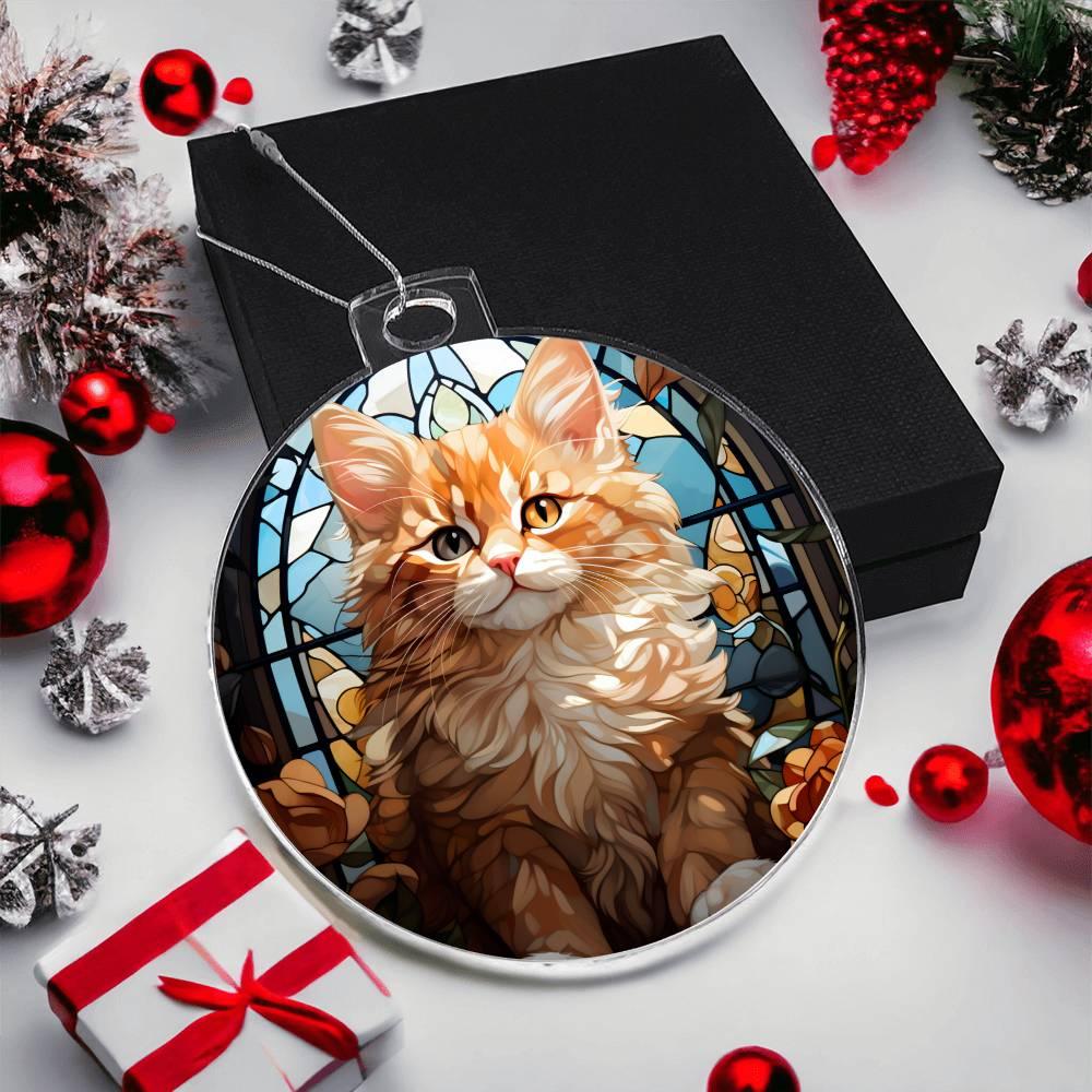 Cute Kitten Acrylic Keepsake Ornament