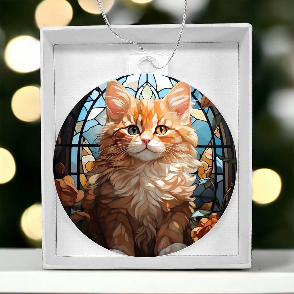 Cute Kitten Acrylic Keepsake Ornament