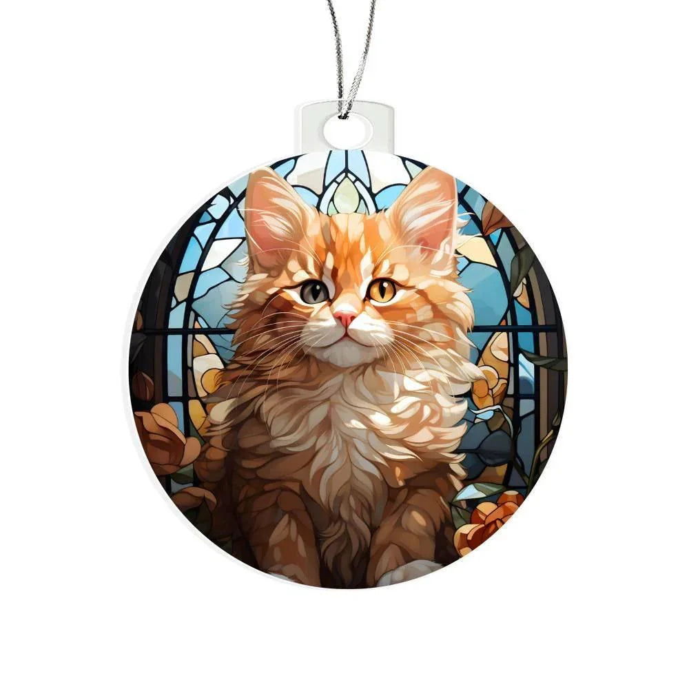 Cute Kitten Acrylic Keepsake Ornament