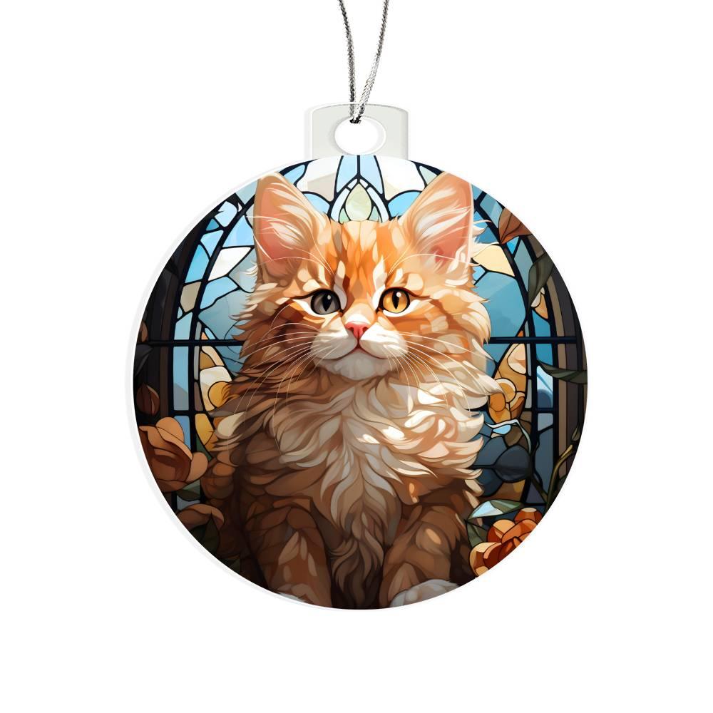 Cute Kitten Acrylic Keepsake Ornament