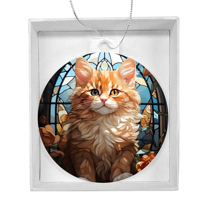 Cute Kitten Acrylic Keepsake Ornament