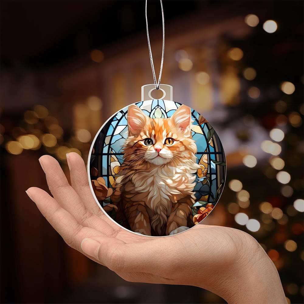 Cute Kitten Acrylic Keepsake Ornament