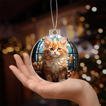 Cute Kitten Acrylic Keepsake Ornament