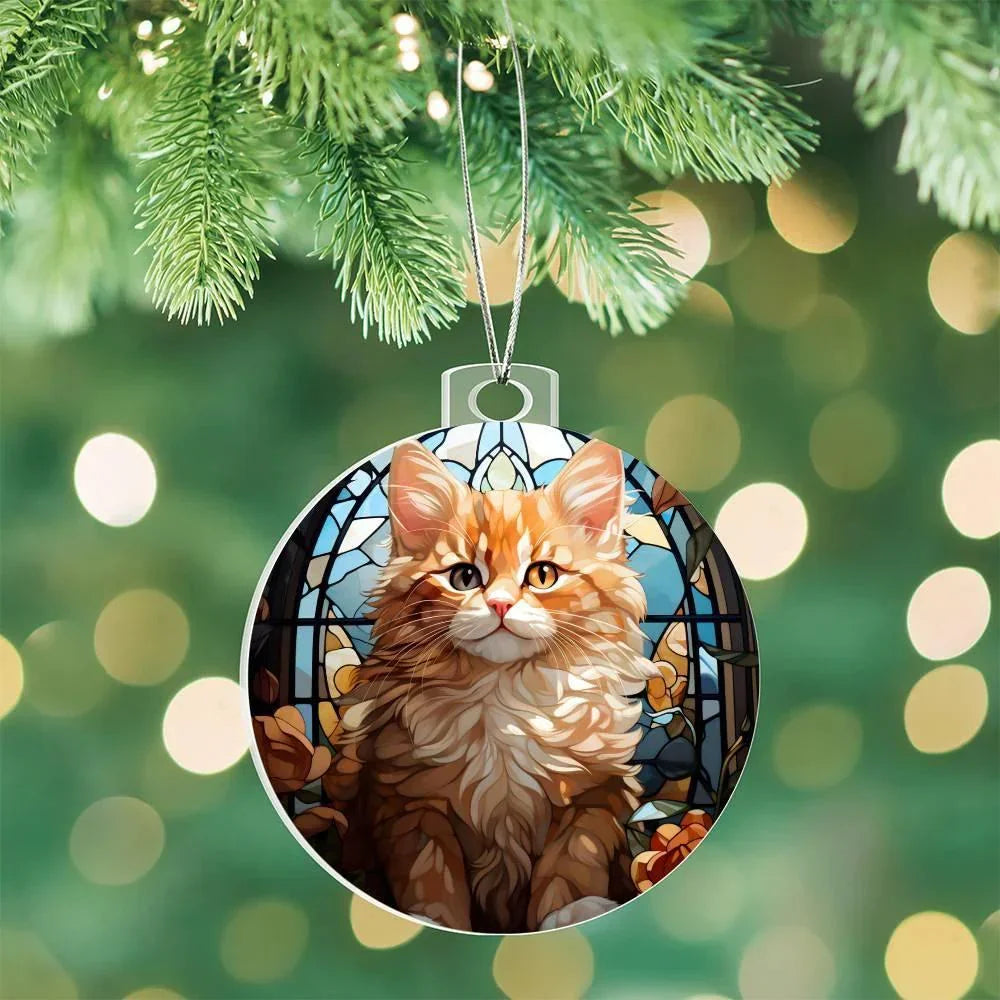 Cute Kitten Acrylic Keepsake Ornament