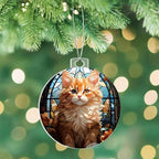 Cute Kitten Acrylic Keepsake Ornament
