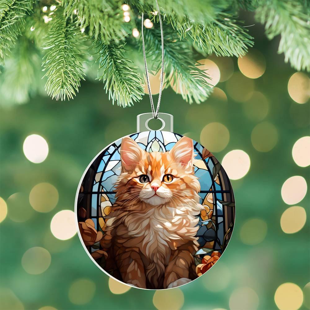 Cute Kitten Acrylic Keepsake Ornament