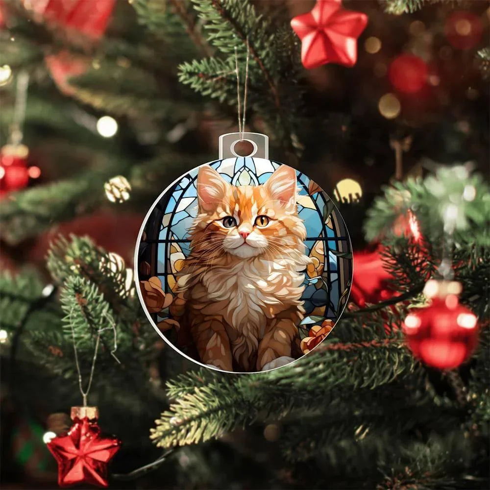 Cute Kitten Acrylic Keepsake Ornament
