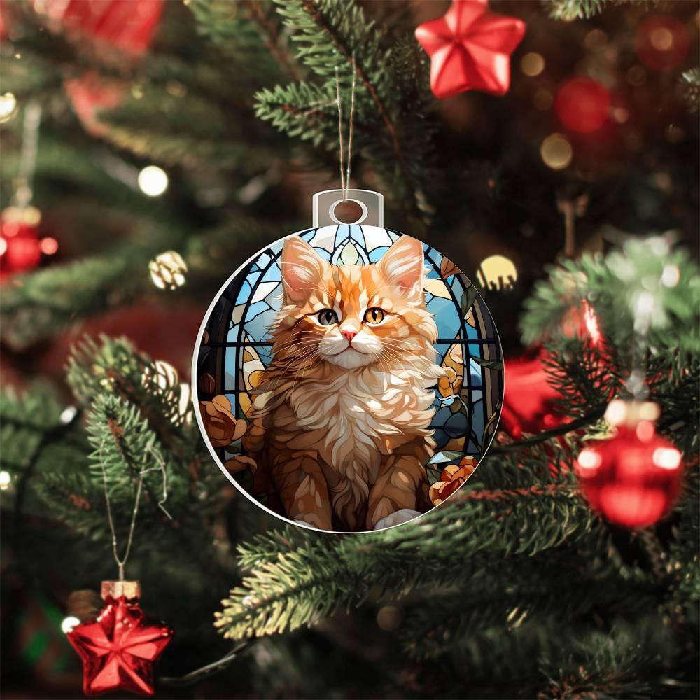 Cute Kitten Acrylic Keepsake Ornament