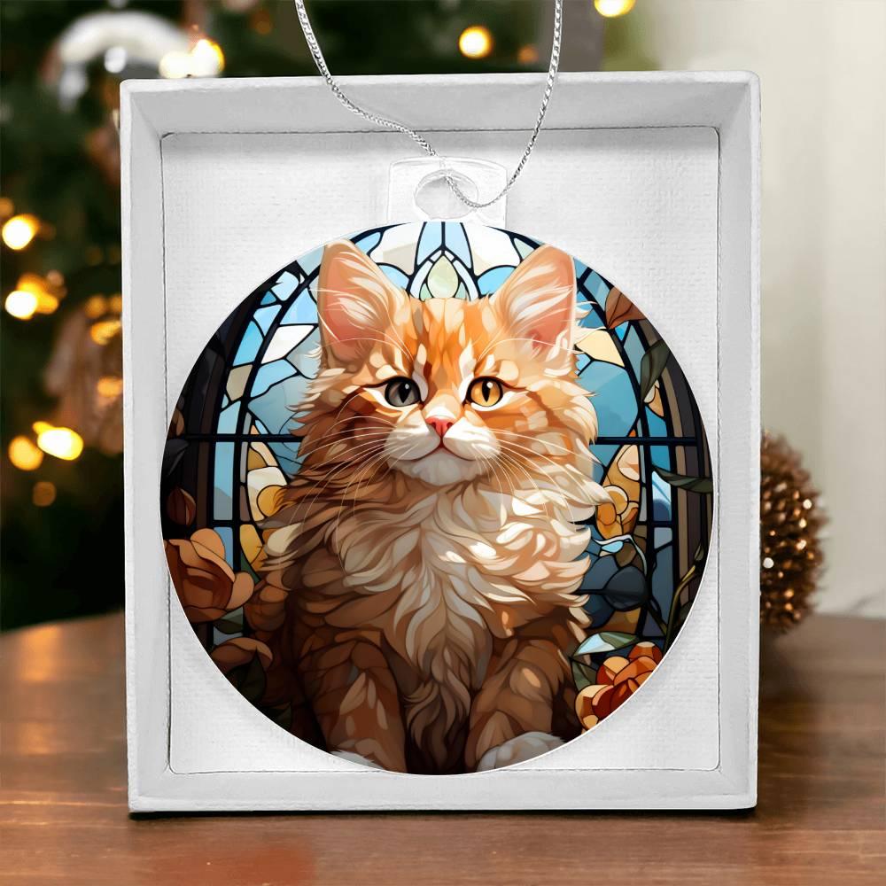Cute Kitten Acrylic Keepsake Ornament