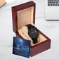 To My Amazing Dad You Carry The World Black Chronograph Watch - Mallard Moon Gift Shop