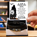 To My Viking Dad Bracelet – Deep Down I Love You All the Time – Norse Father's Day Gift for Strong Dads, Sentimental Keepsake from Son or Daughter