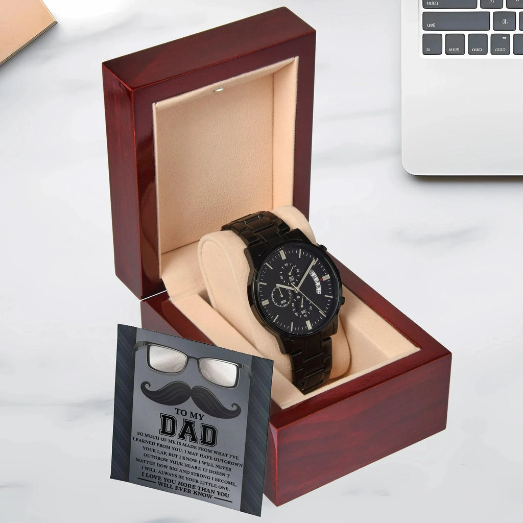 Gift for Dad - What I Learned From You Black Chronograph Watch