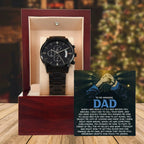 To My Amazing Dad Chronograph Watch Gift | Meaningful Father's Day Watch from Son or Daughter - Timepiece with Heartfelt Message | Unique Birthday or Christmas Gift for Dad