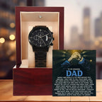 To My Amazing Dad Chronograph Watch Gift | Meaningful Father's Day Watch from Son or Daughter - Timepiece with Heartfelt Message | Unique Birthday or Christmas Gift for Dad