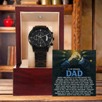To My Amazing Dad Chronograph Watch Gift | Meaningful Father's Day Watch from Son or Daughter - Timepiece with Heartfelt Message | Unique Birthday or Christmas Gift for Dad