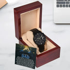 To My Amazing Dad Chronograph Watch Gift | Meaningful Father's Day Watch from Son or Daughter - Timepiece with Heartfelt Message | Unique Birthday or Christmas Gift for Dad