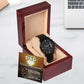 Dad Git You Are My Guiding Light Black Chronograph Watch - Mallard Moon Gift Shop