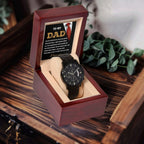 Dad Gift I Am Proud To Have You as My Dad Black Chronograph Watch
