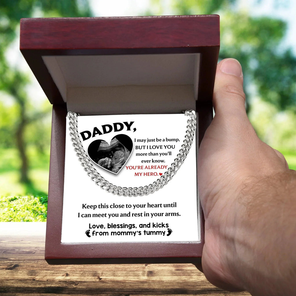 Dad - Close To Your Heart Cuban Chain Link Necklace with Gift Box