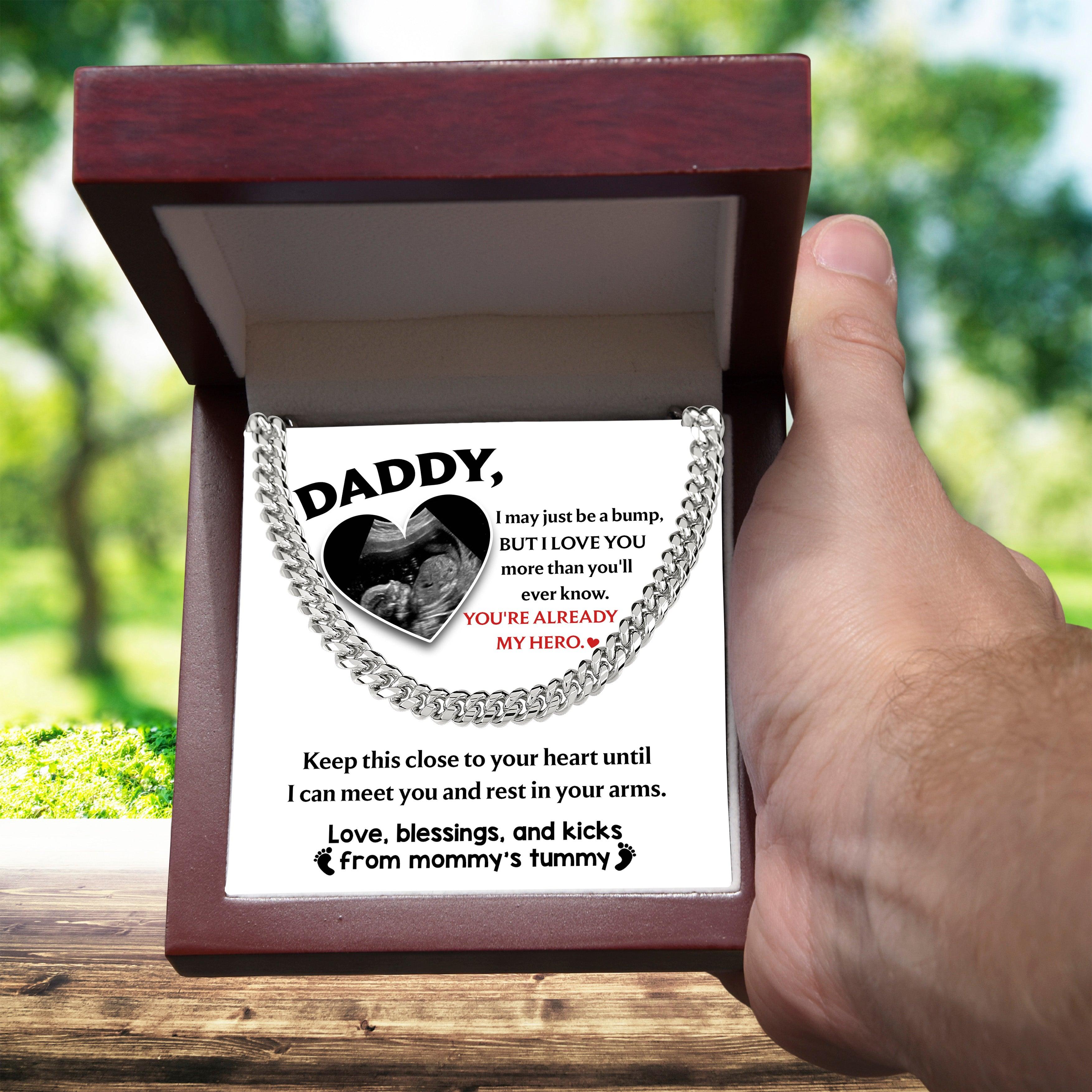 Dad - Close To Your Heart Cuban Chain Link Necklace with Gift Box - Mallard Moon Gift Shop