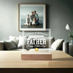 Funny Personalized Father's Day Gift "World’s Greatest Farter" Certificate Acrylic Plaque with LED Light Base