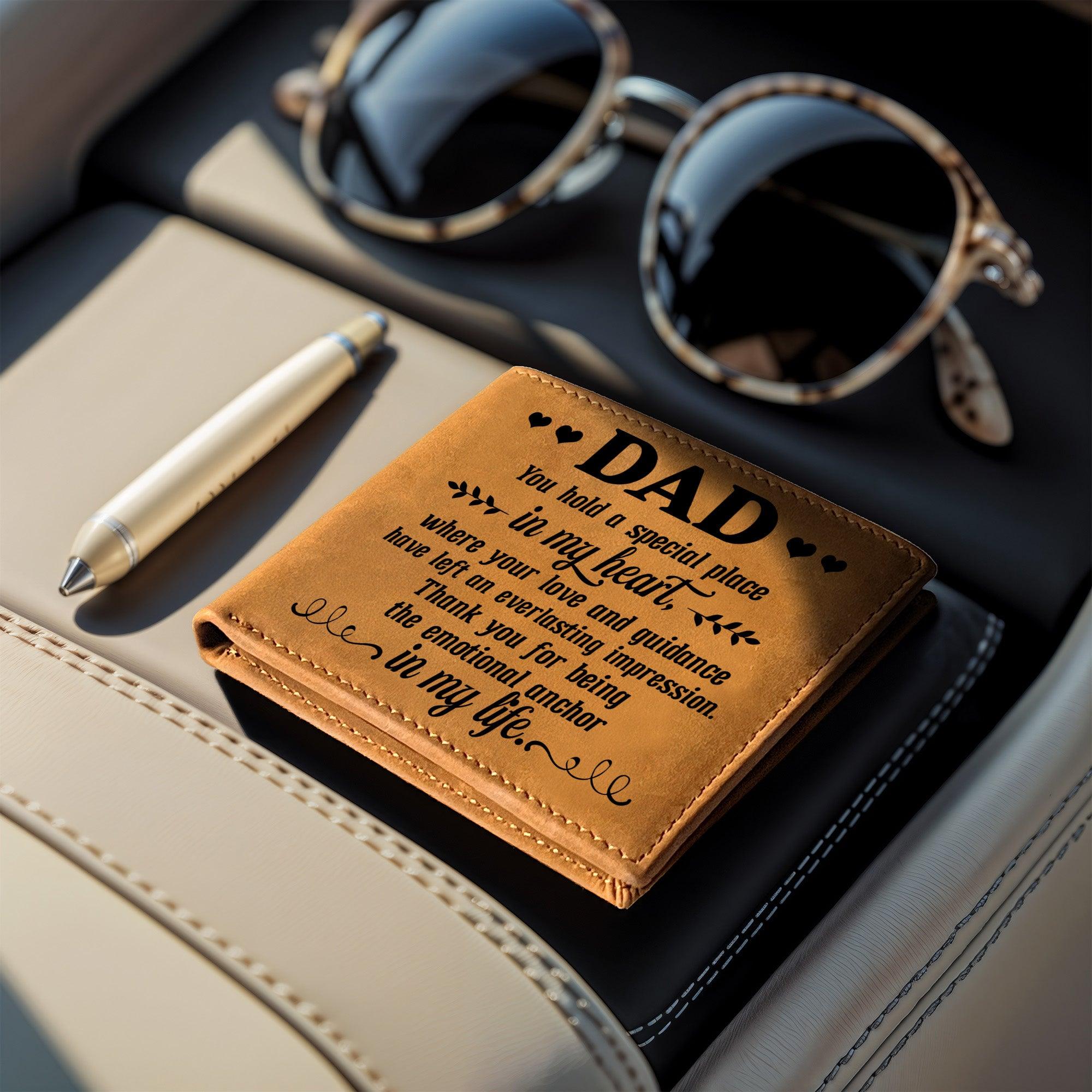 Dad Gift You Hold a Special Place in my Heart Leather Wallet - Mallard Moon Gift Shop