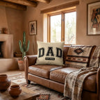 Personalized Dad Established Pillow – Custom Year Dad Throw Pillow – Gift for Dad – Father’s Day Gift – Rustic Farmhouse Indoor Outdoor Cushion