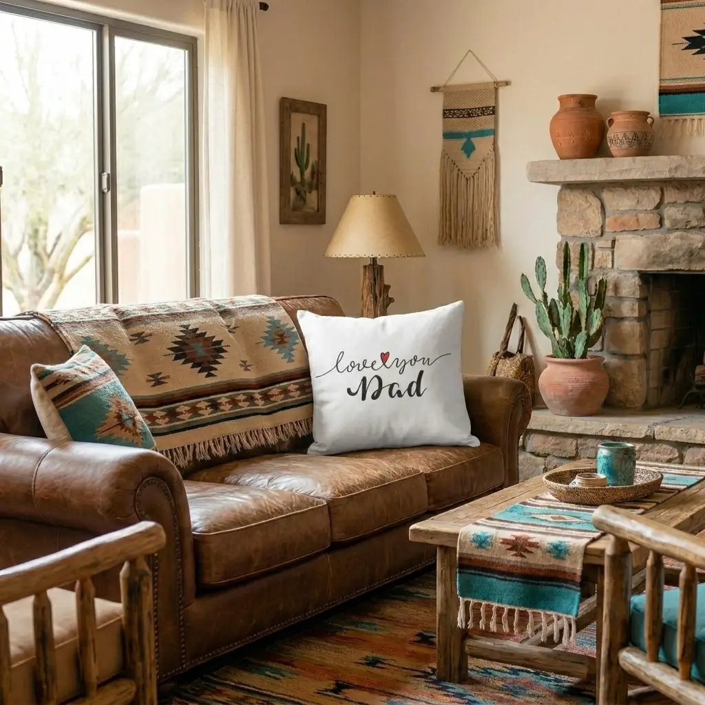 Dad Throw Pillow Gift for Father, Love You Dad Cushion, Indoor Outdoor Decorative Pillow, Father's Day Gift for Dad Home Decor