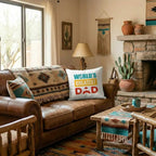 Gift for Dad World's Greatest Dad Indoor Outdoor Pillow