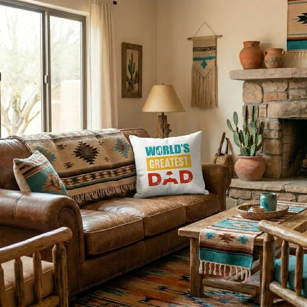 Gift for Dad World's Greatest Dad Indoor Outdoor Pillow