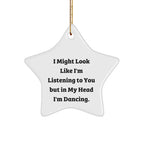 Dancing Star Ornament Gifts from Friends, Funny Inspirational Quote, Christmas Unique Gifts for Her, Him, Family, Coworkers