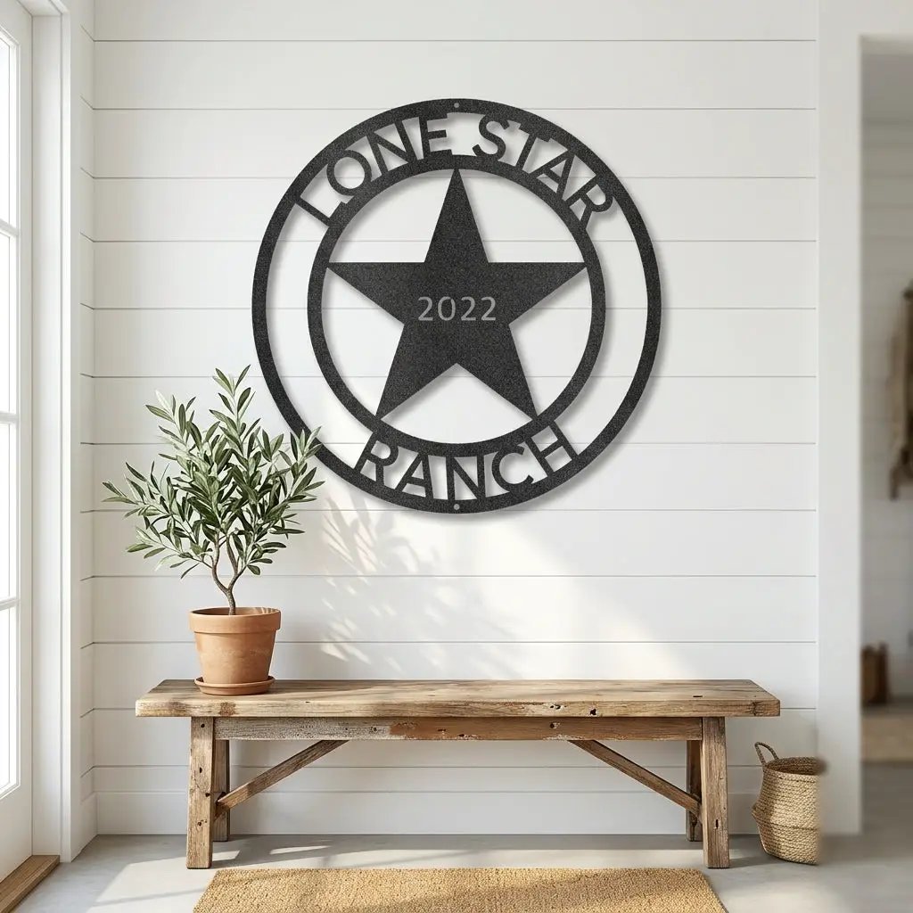 Country Star Custom Name Metal Art Wall Sign
