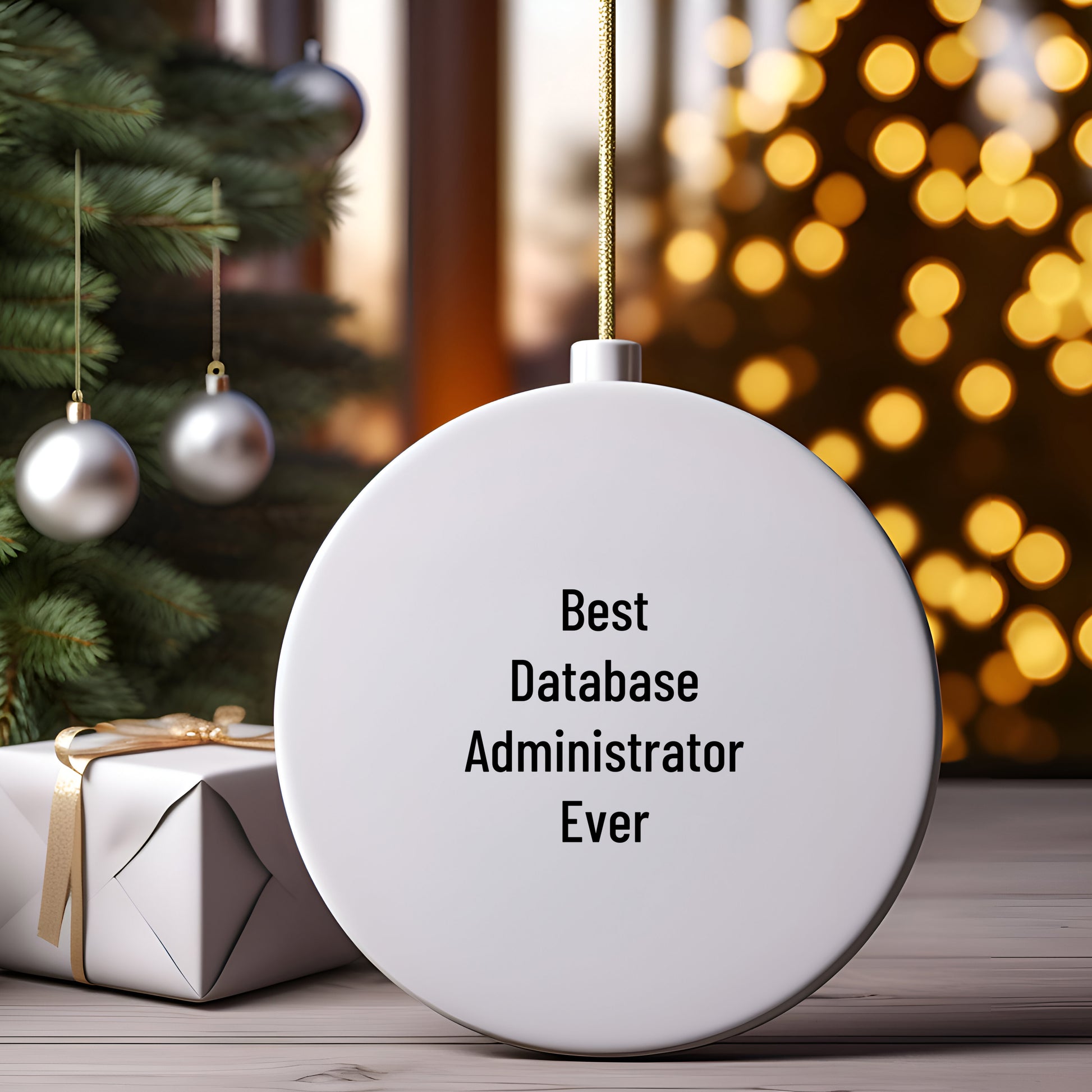 Database Administrator Gifts, Funny Quote Circle Ornament, Gifts from Friends for Database Administrator, Unique Christmas Unique Gifts for Men