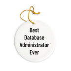 Database Administrator Gifts, Funny Quote Circle Ornament, Gifts from Friends for Database Administrator, Unique Christmas Unique Gifts for Men