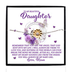 Daughter Gift from Mom – You Are the Angel God Sent Into My Life – Sunflower Bracelet With Message Card