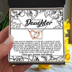 To My Sweet Daughter – You'll Always Have My Warmth When the World Turns Cold – Necklace Gift from Mom or Dad with Message Card