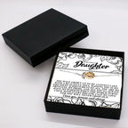 To My Sweet Daughter – You’ll Always Have My Warmth When the World Turns Cold – Sunflower Bracelet Gift from Mom or Dad with Message Card