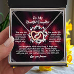 To My Beautiful Daughter - Always My Little Girl - Interlocking Hearts Necklace – A Gift of Endless Love