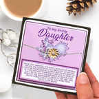 To My Lovely Daughter – Expand Your Wings and Fly – Sunflower Bracelet Gift with Message Card