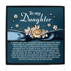 To My Daughter – You Are My Heart, My Soul, My Joy – Timeless Sunflower Bracelet Gift with Loving Message