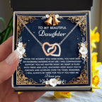 To My Beautiful Daughter - My Blessing - Interlocking Hearts Necklace – A Sentimental Gift of Love & Support