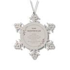 Daughter In Law Ornament Gifts, To My Daughter In Law Remember, you will never lose. You will either WIN or LEARN, Keepsake Snowflake Ornament For Daughter In Law, Birthday Christmas Gifts Ideas For Daughter In Law X-mas Gifts