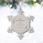 Daughter In Law Ornament Gifts, To My Daughter In Law Remember, you will never lose. You will either WIN or LEARN, Keepsake Snowflake Ornament For Daughter In Law, Birthday Christmas Gifts Ideas For Daughter In Law X-mas Gifts