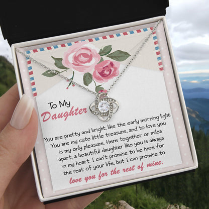 To My Daughter-You Are My Treasure Love Knot Necklace - Mallard Moon Gift Shop