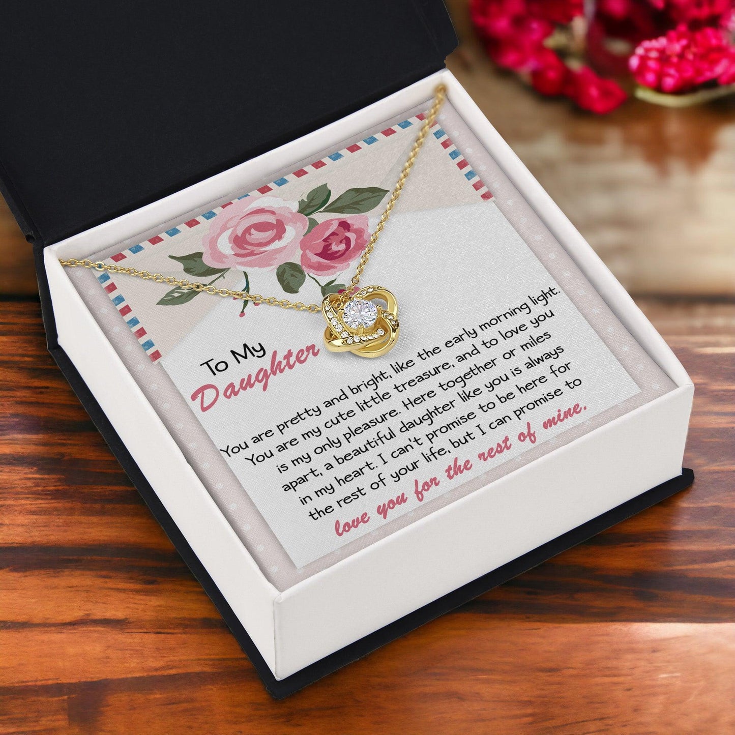 To My Daughter-You Are My Treasure Love Knot Necklace - Mallard Moon Gift Shop