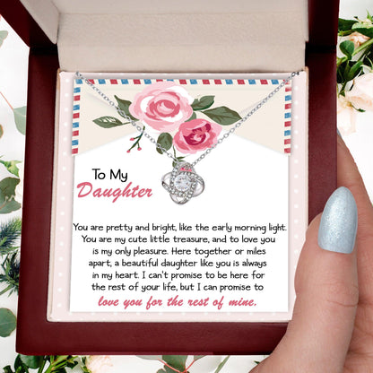 To My Daughter-You Are My Treasure Love Knot Necklace - Mallard Moon Gift Shop