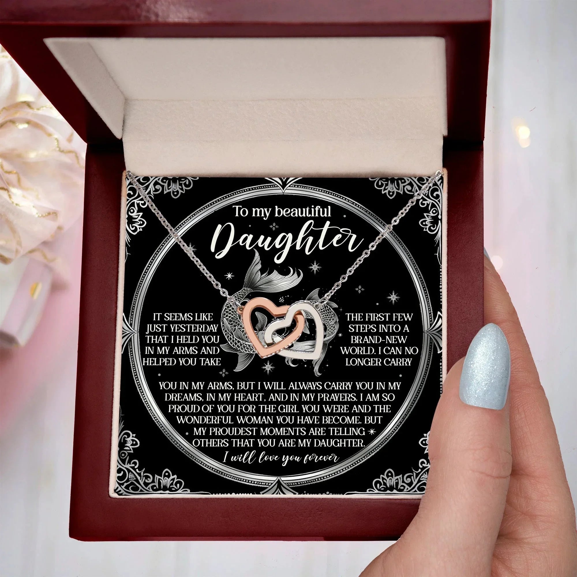 To My Beautiful Daughter - Carry You In My Dreams – Sentimental Necklace Gift