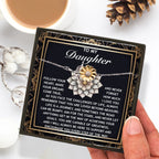 Sunflower Bracelet for Daughter - Dreams Come True – 925 Sterling Silver with 18K Gold-Plated Petals – Inspirational Jewelry Gift from Parent – Includes Heartfelt Message Card